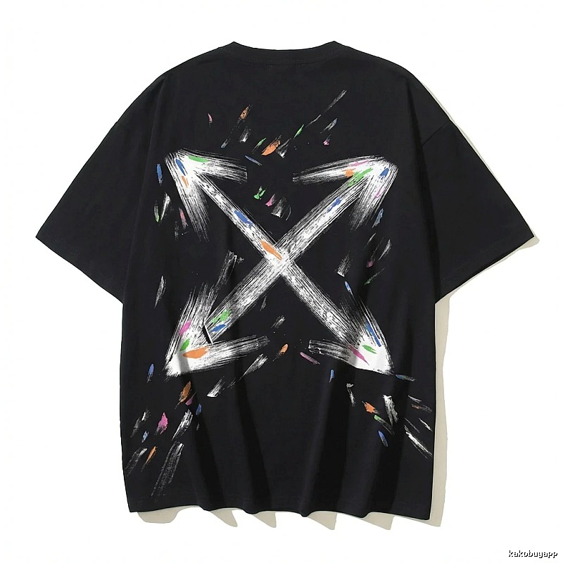 Off-White Graffiti Style Black T-shirt