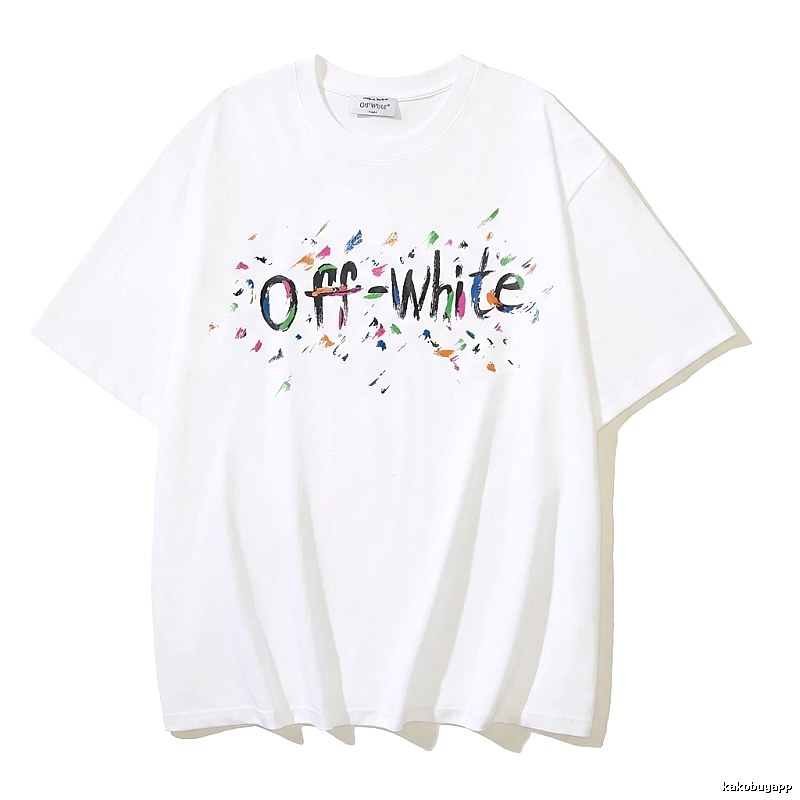 Off-White Graffiti Style White T-shirt