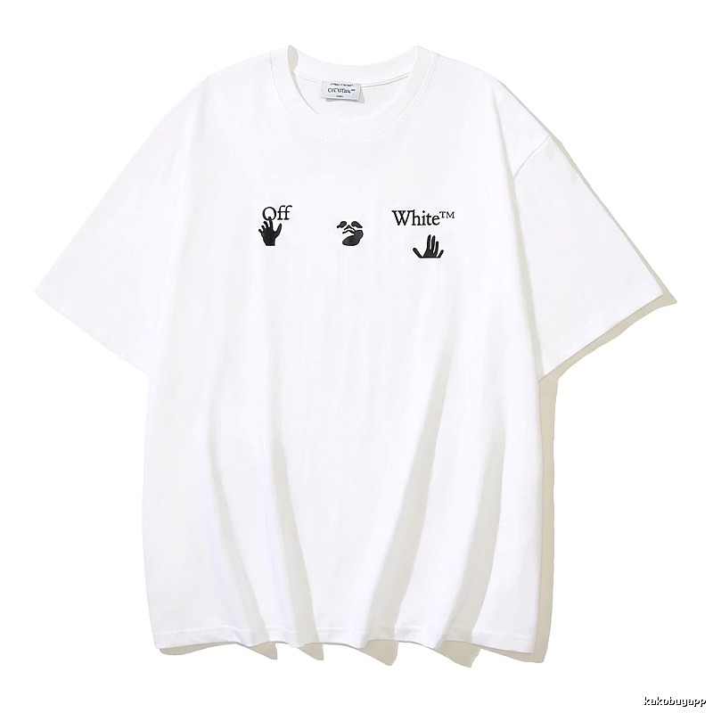 Off-White minimalist style white T-shirt