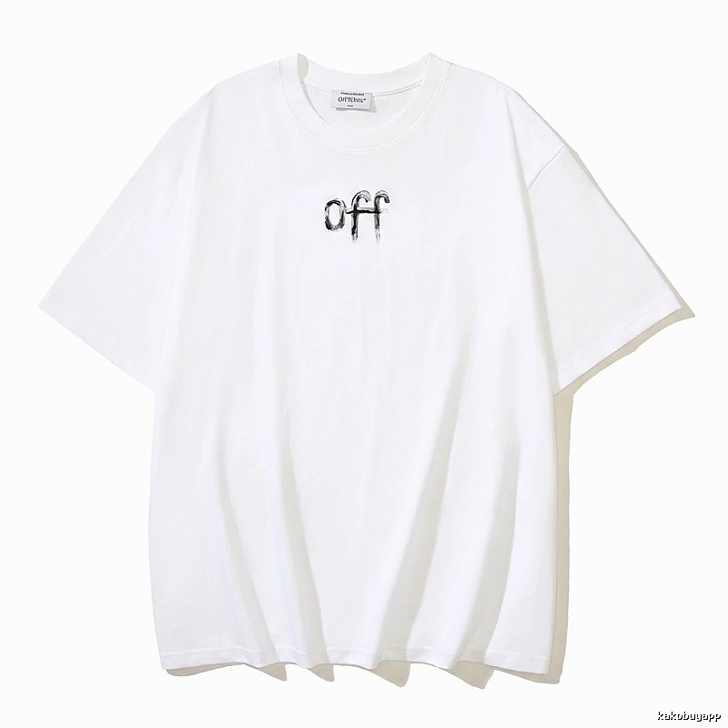 Off-White minimalist style white T-shirt