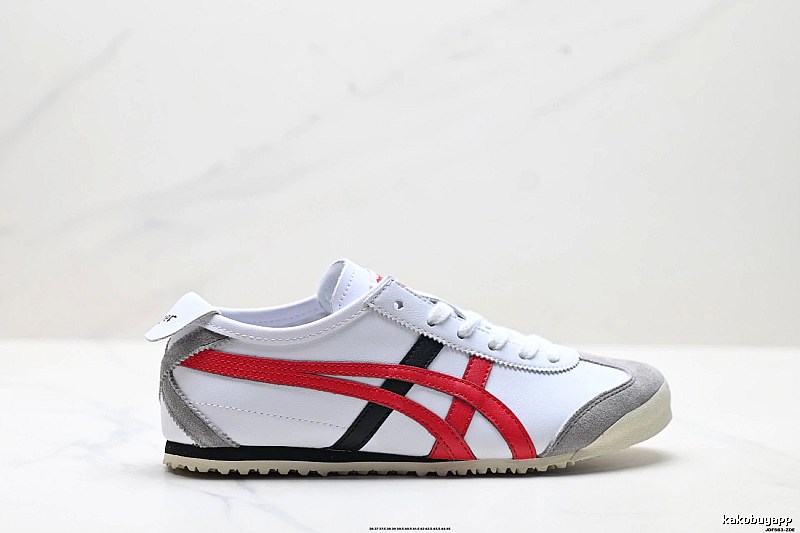 Onitsuka Tiger retro - style white and red sports shoes
