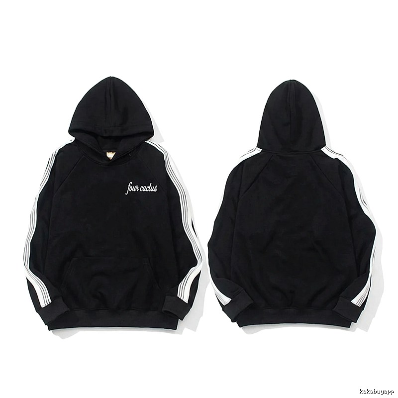 Other black hoodies with side stripes style