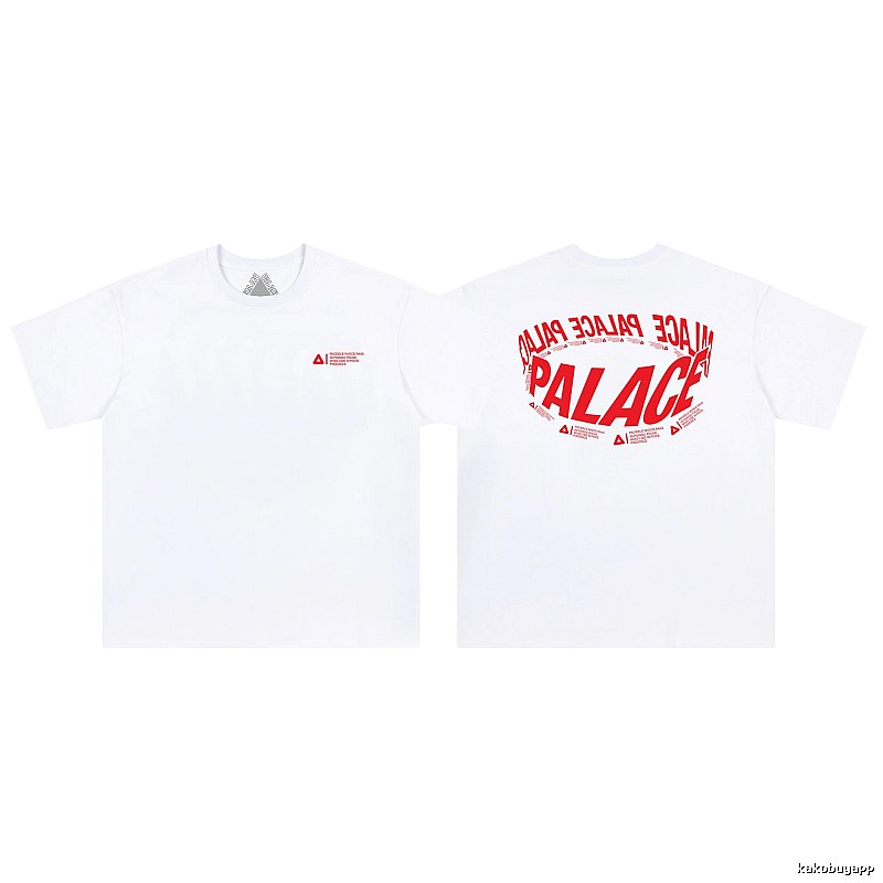 Palace Letter Printed Street Style White Short-sleeved T-shirt