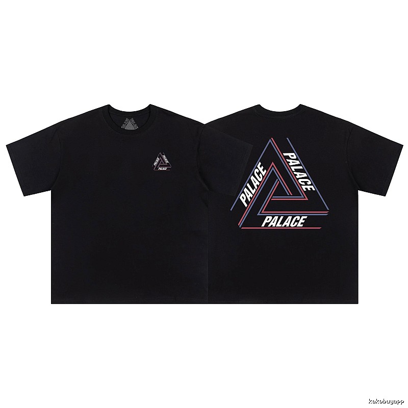 Palace Triangle Print Street Style Black T-shirt
