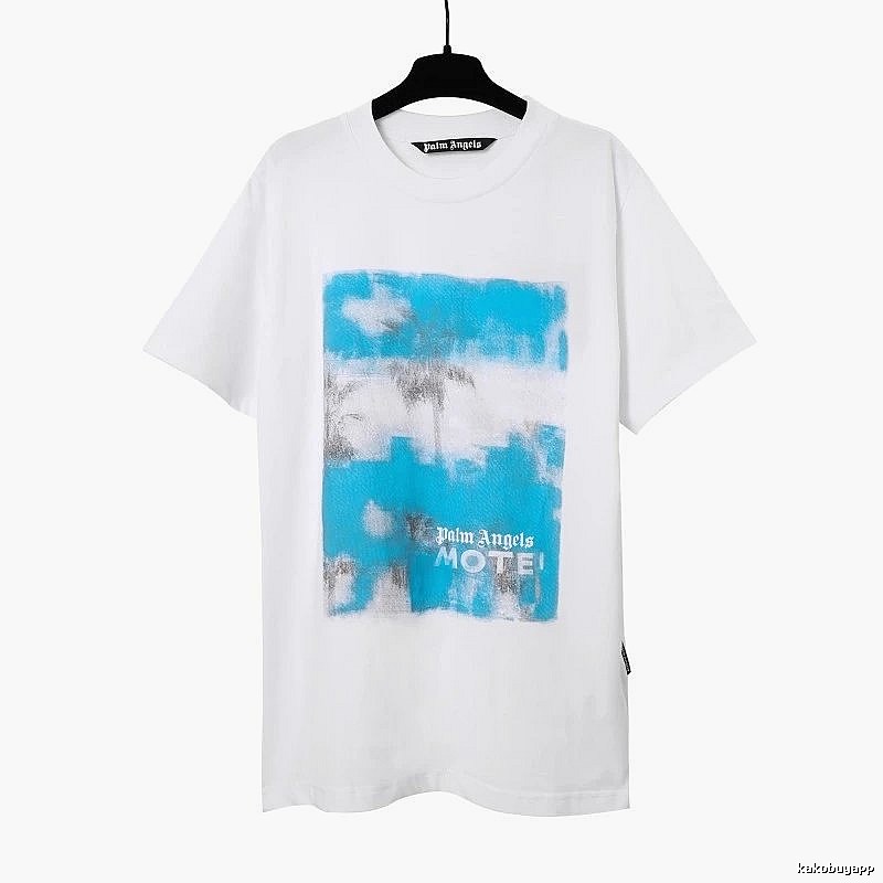 Palm Angels Gift Ready Logo T-shirt White Palm Tree with Fresh Pattern