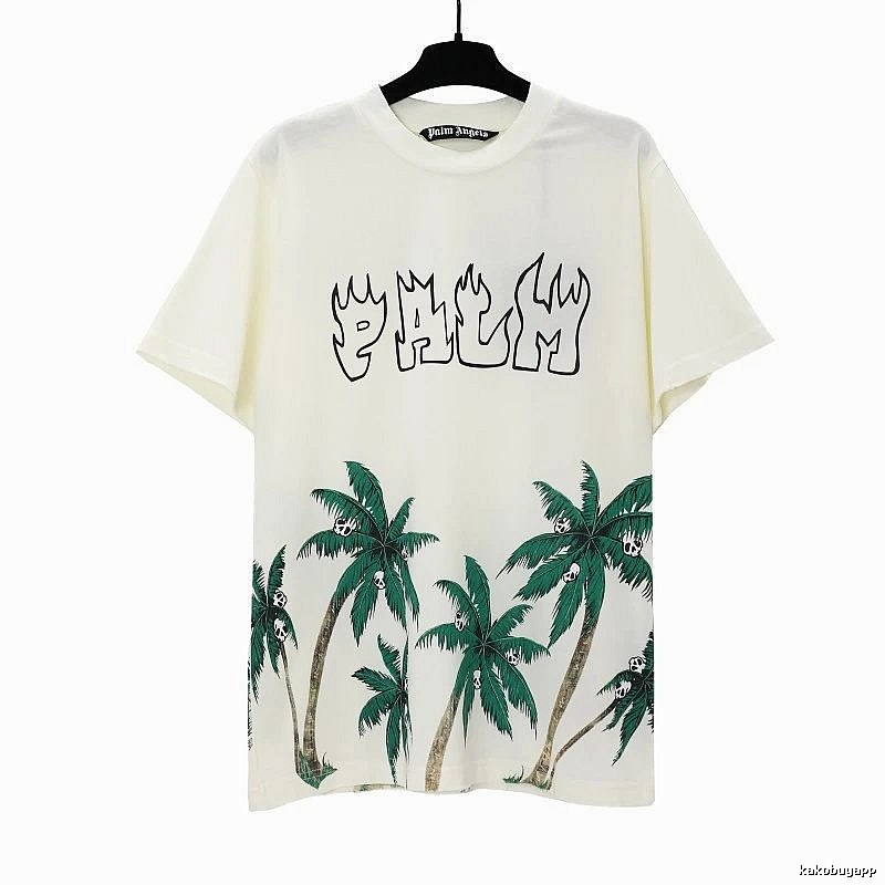 Palm Angels Gift Ready Logo T-shirt White Palm Tree with Standout Detail