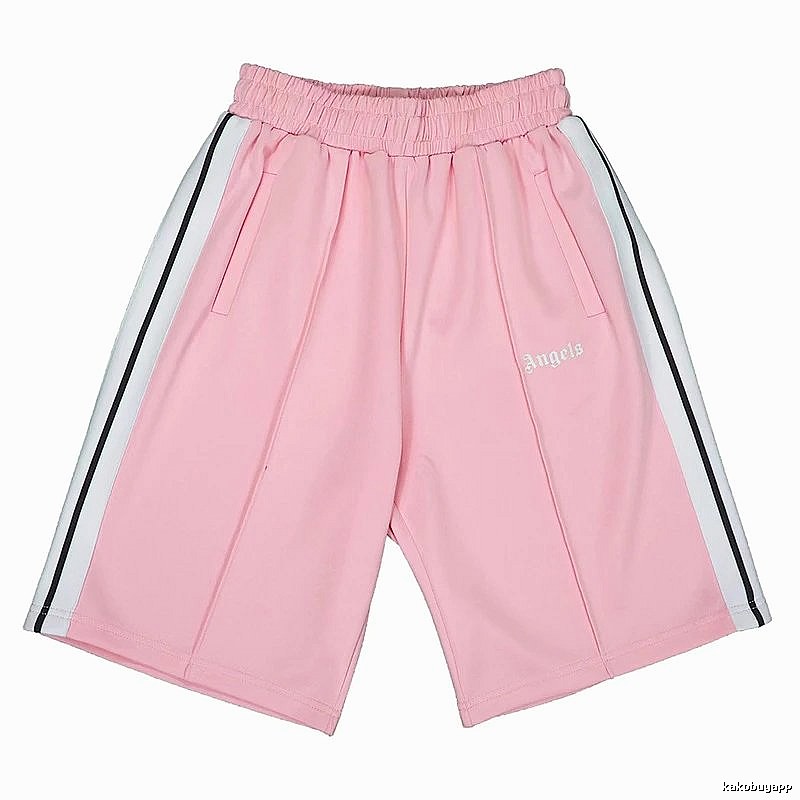 Palm Angels Monogram Track shorts Black Side Stripe for Layered Styling