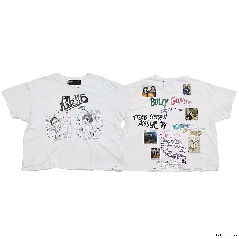 Paly Hollywood Graffiti Street Style White T-Shirt
