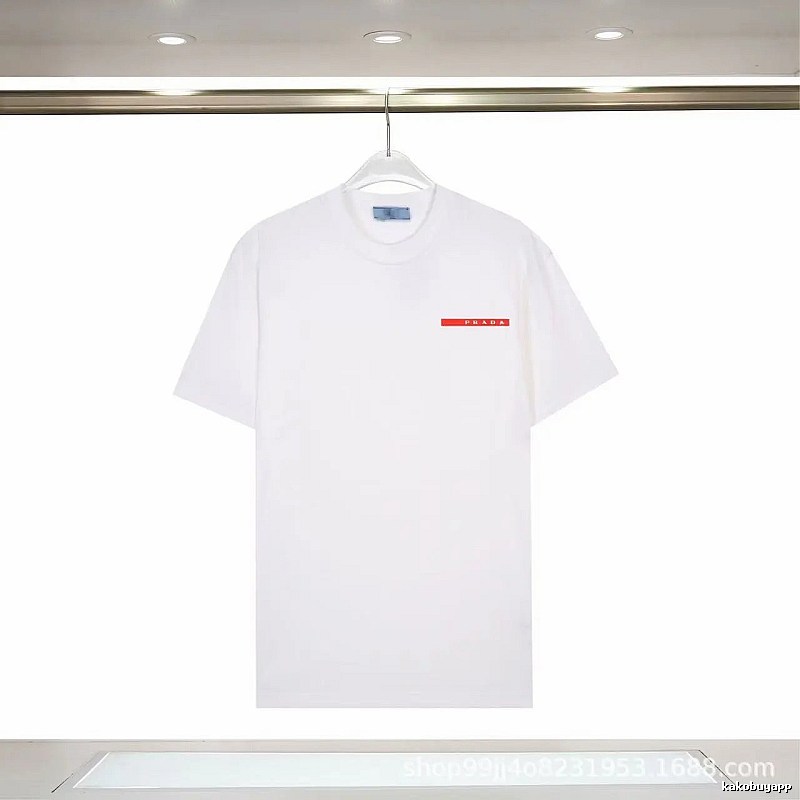 Prada Red Label Minimalist Style White Short-sleeve T-shirt