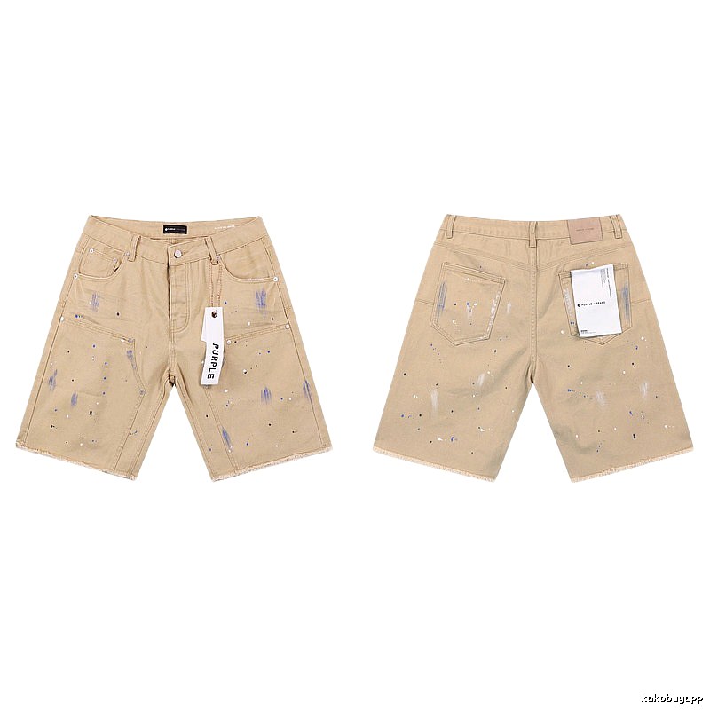 PurpleGodspeed Ink-splashing Style Khaki Shorts