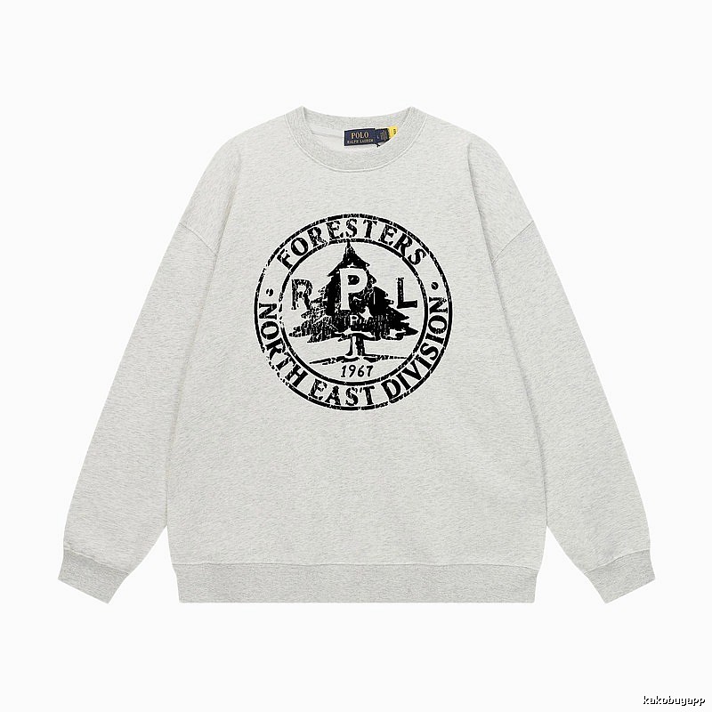 Ralph Lauren grey-toned retro-style sweatshirt