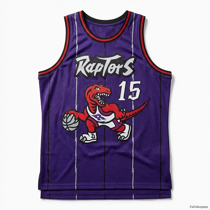 Raptors' retro-style basketball jersey (purple)