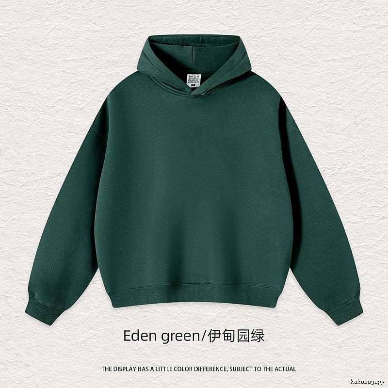 Relaxed Blank pullover hoodie Black Minimal A with Designer-Inspired Detail