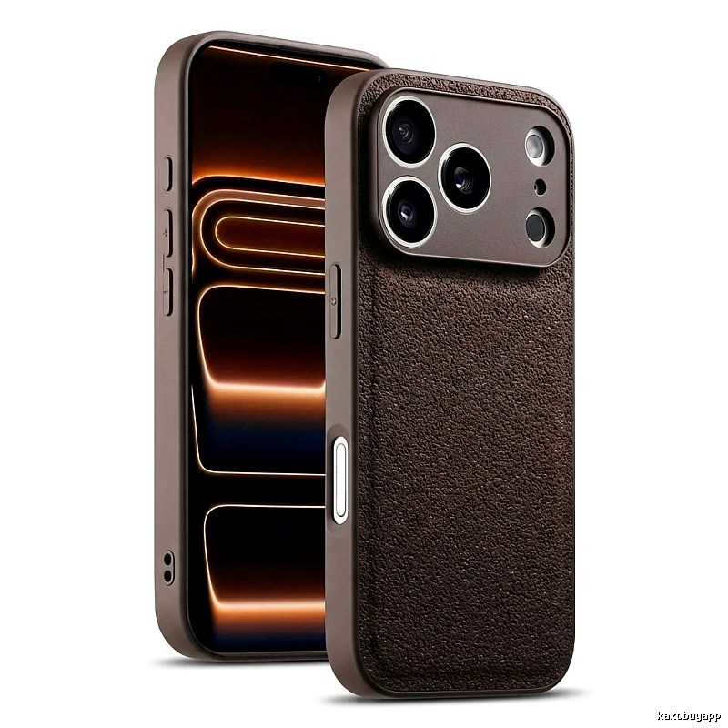 Retro-style leather phone case for iPhone