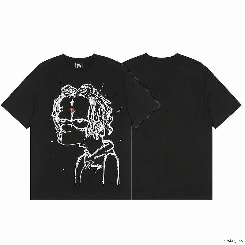 Revenge Black Skull Graphic T-Shirt Easy Pairing