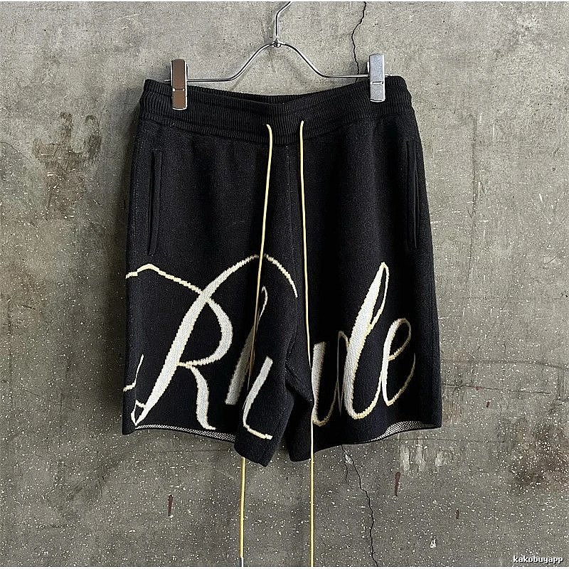 RHUDE Alphabet Wind Black Shorts