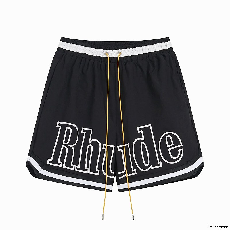 RHUDE lettered sporty shorts