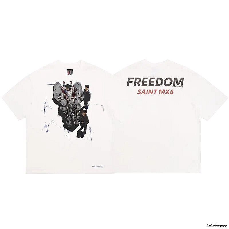 SAINT MX6 Streetwear Printed White T-Shirt