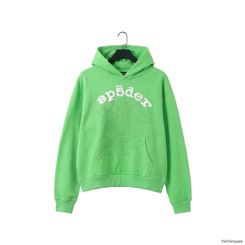 Sp5der Trendy Style Fluorescent Green Sweatshirt
