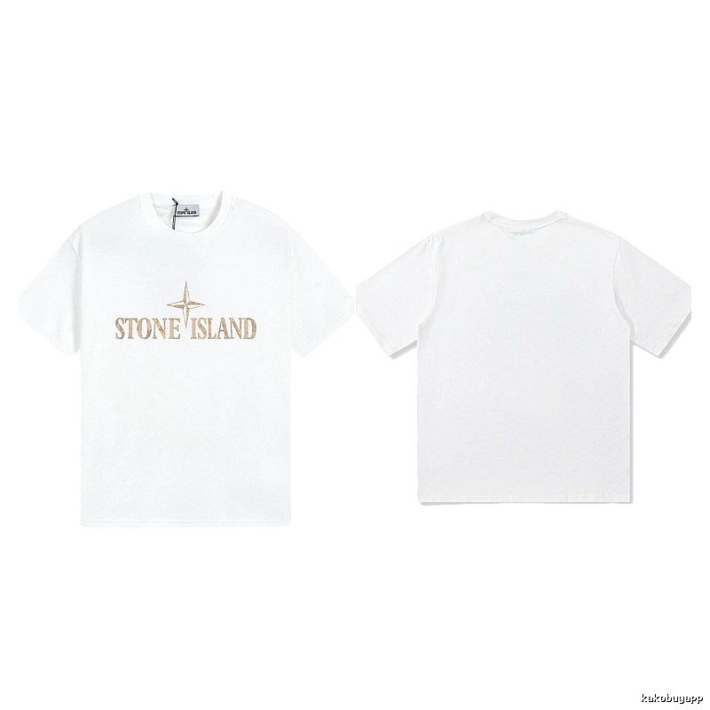 Stone Island Classic Street Style White Short Sleeve T-Shirt
