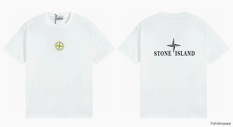 Stone Island Compass Series Street Style White T-Shirt