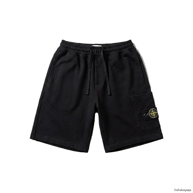 Stone Island functional style black shorts