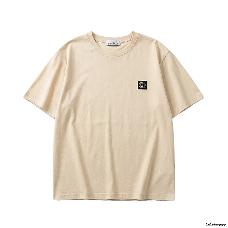 Stone Island minimalist style beige T-shirt