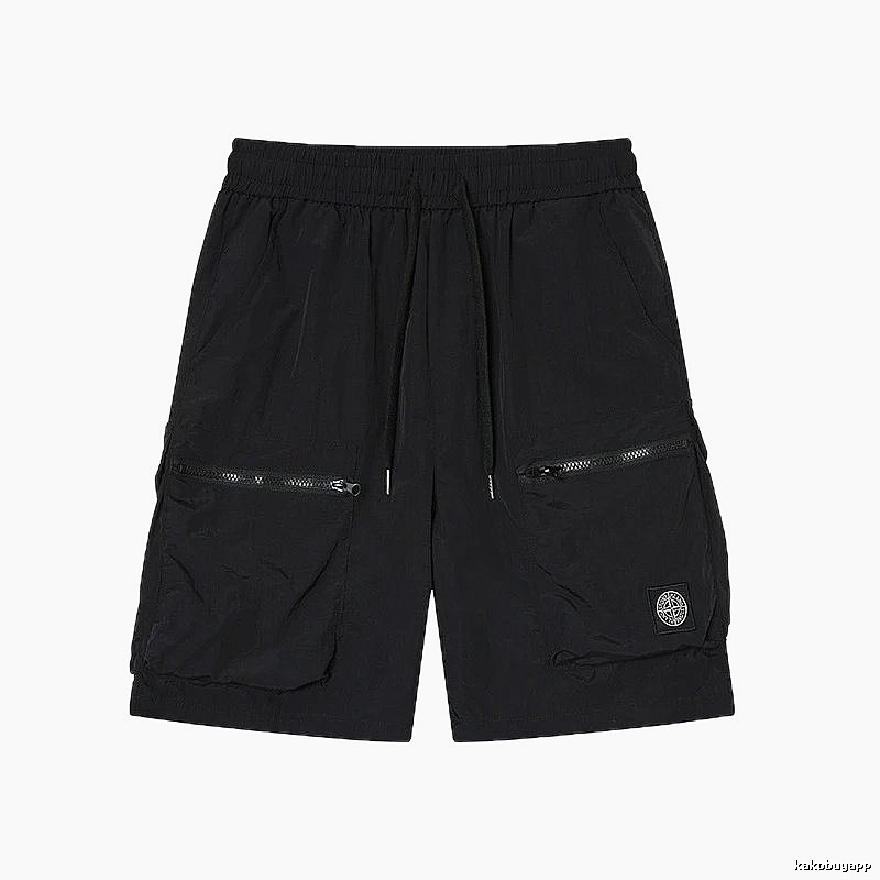 Stone Island Technical Workwear Style Black Shorts