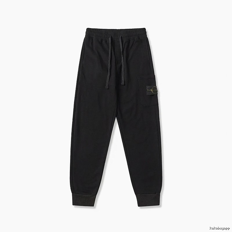 Stone Island workwear-style black sweatpants