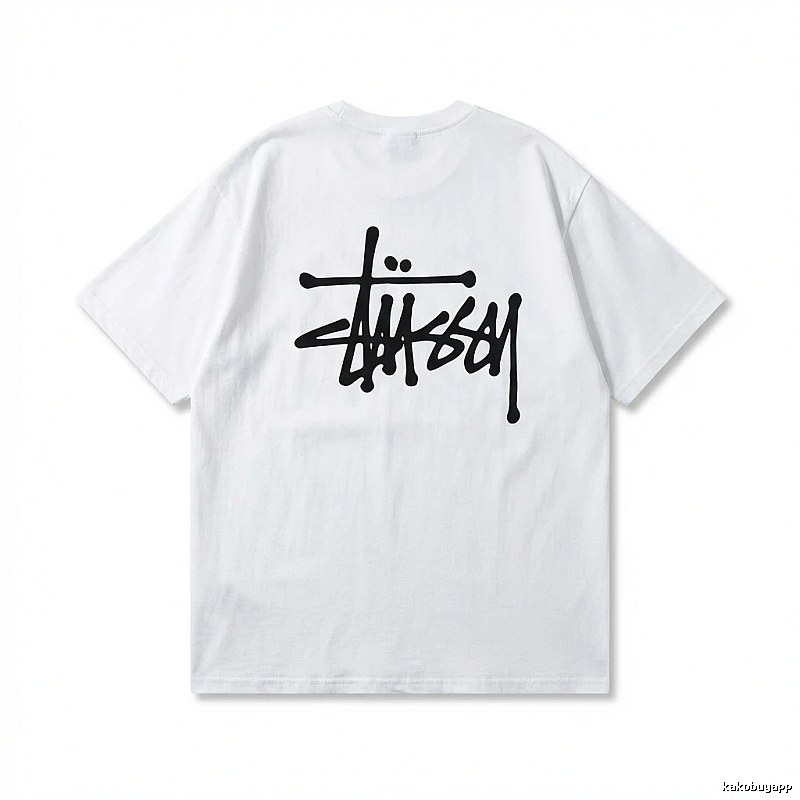Stussy basic graffiti-style white T-shirt