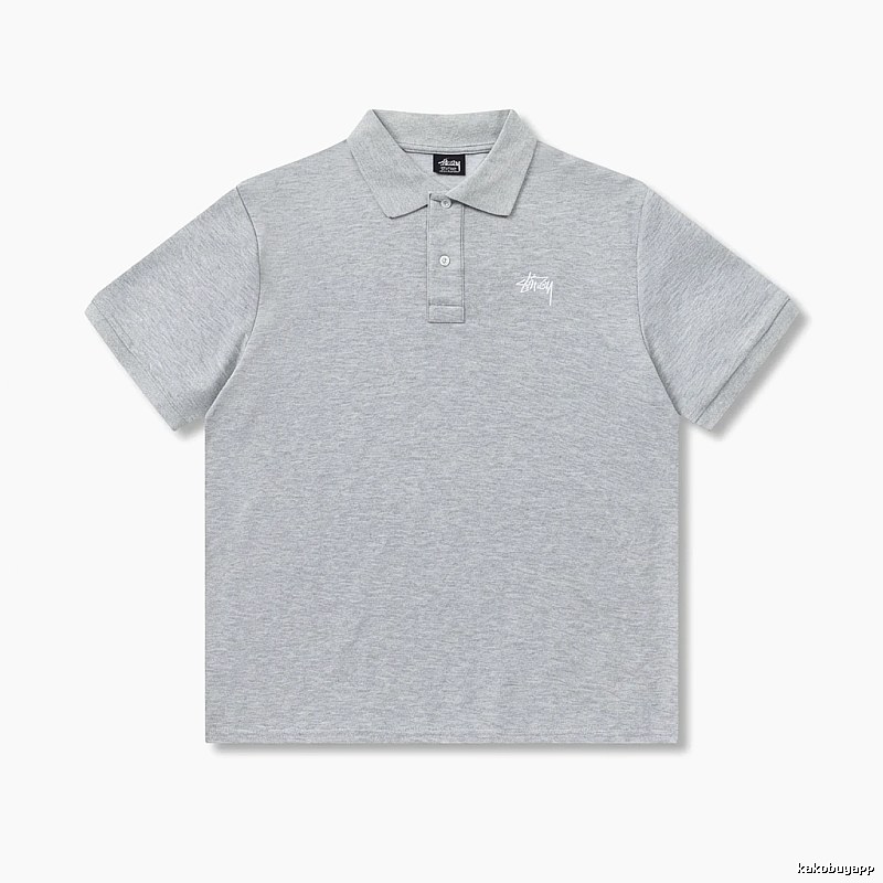 Stussy basic grey Polo shirt