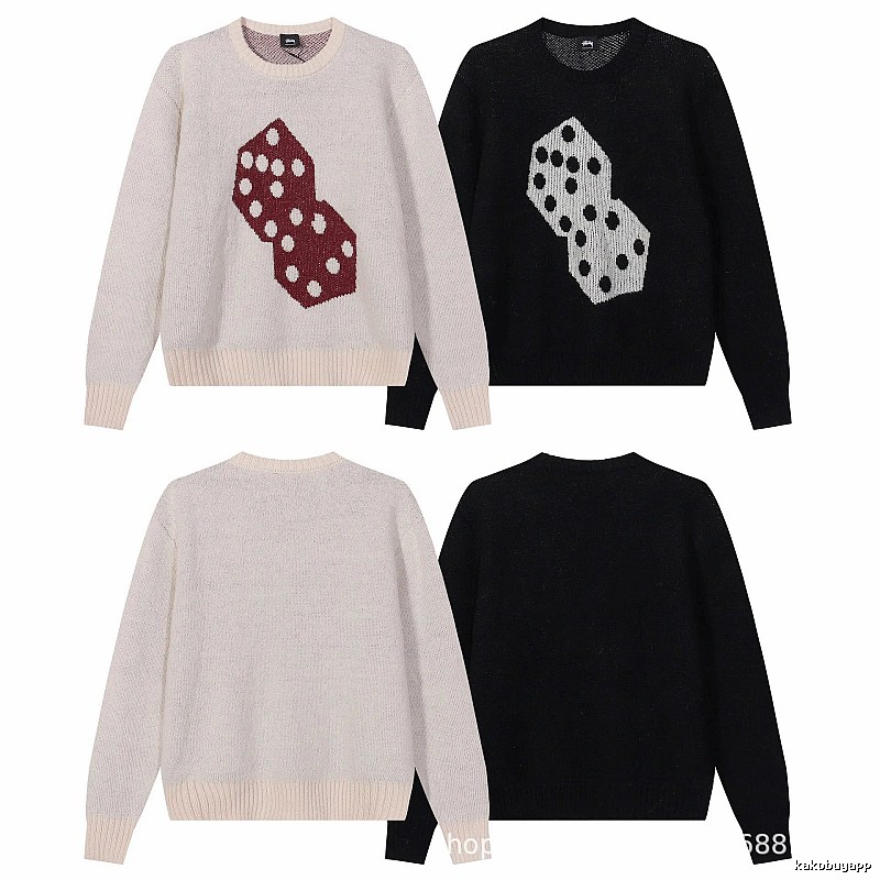 Stussy Black Swirl Graphic SweatShirt Logo Detail
