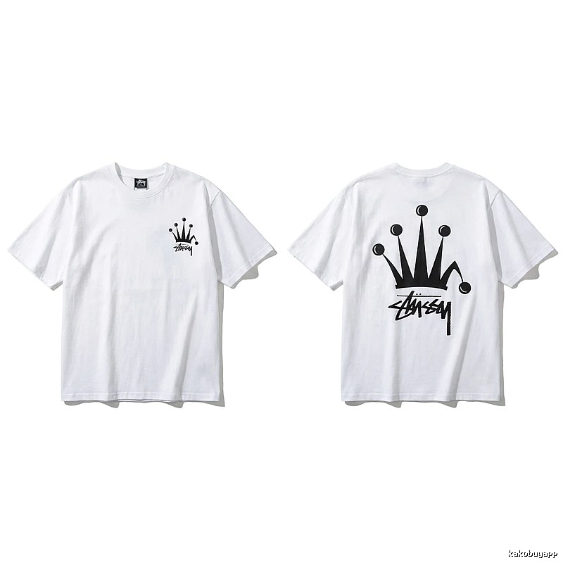 Stussy Crown Trendy Brand White T-shirt