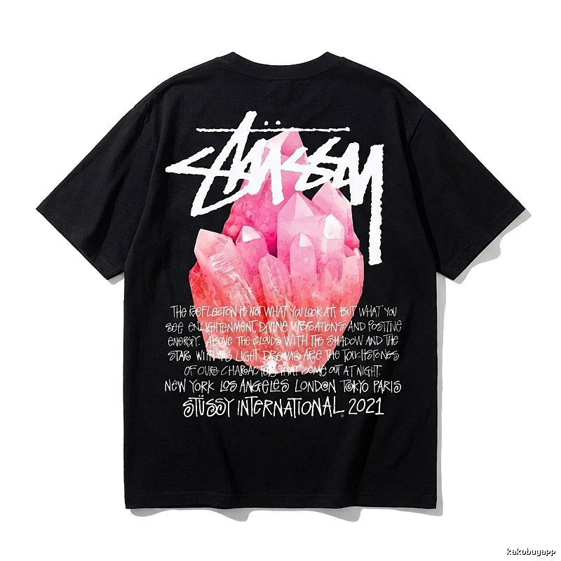 Stussy Crystal Print Style Black T-shirt