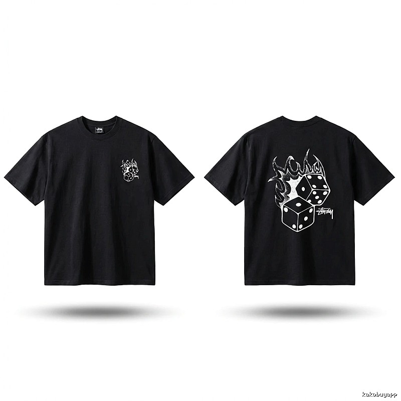 Stussy Dice Print Black T-shirt
