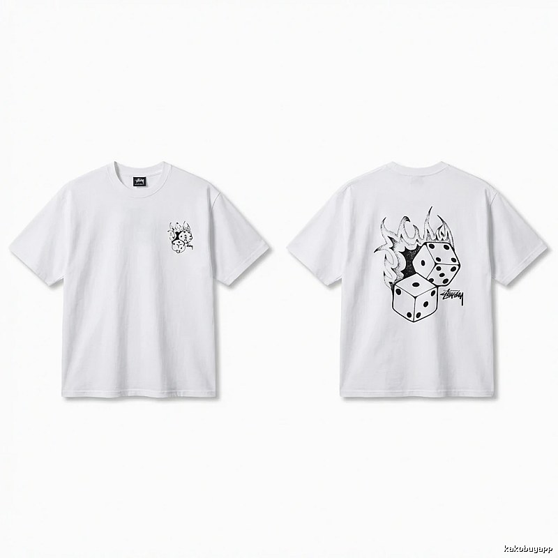 Stussy Dice Print Style White T-shirt
