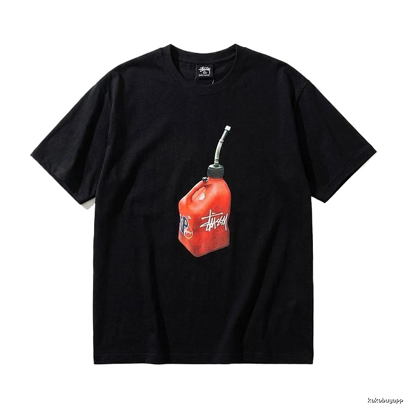 Stussy graffiti-style black T-shirt