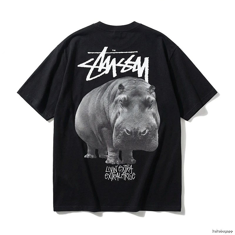 Stussy Hippo Print Black T-shirt