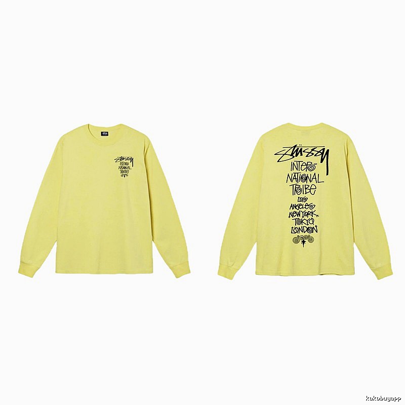 Stussy International Tribal Style Yellow Long-sleeve