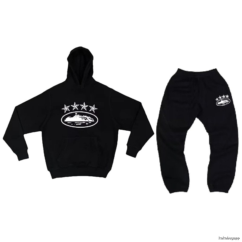 Stussy Matching Set Star-Detail Set Black Tracksuit Set Daily Styling Logo