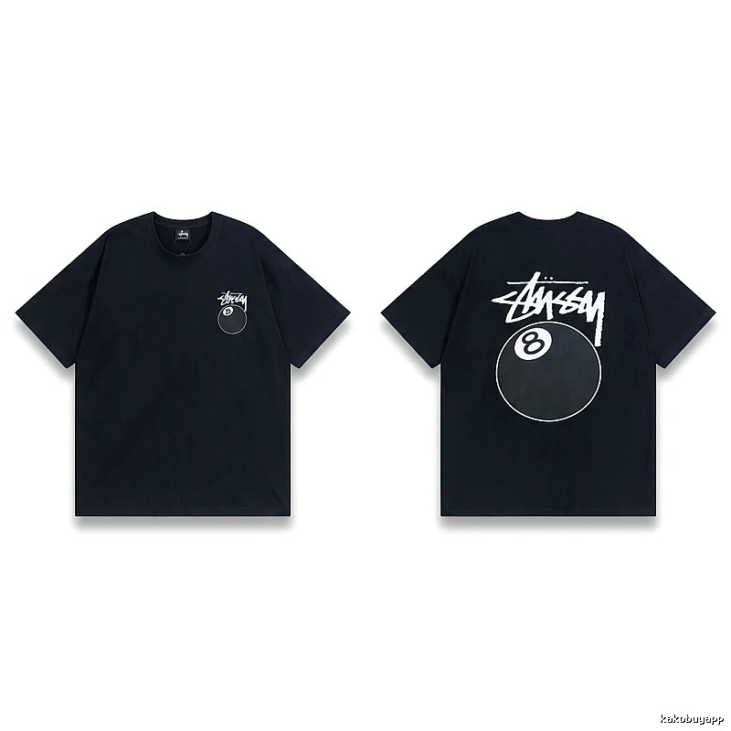 Stussy No.8 Ball Style Black T-shirt
