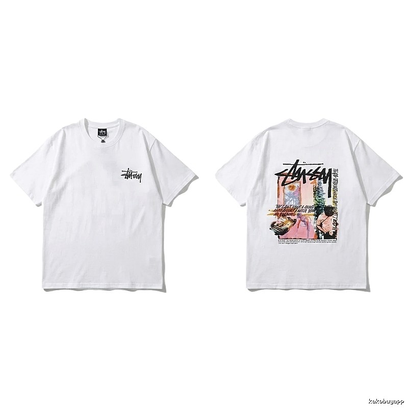 Stussy - printed casual white T - shirt