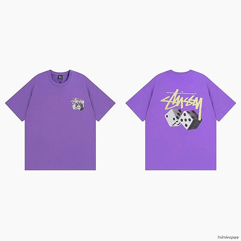 Stussy Purple Spider Graphic T-Shirt Campus Look Logo