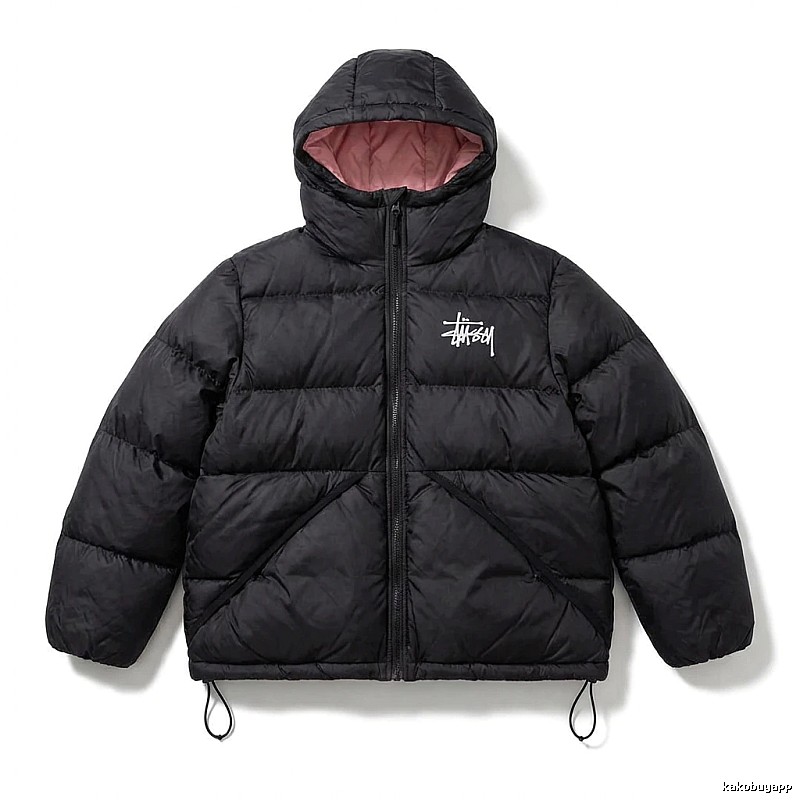 Stussy trendy and cool black down jacket
