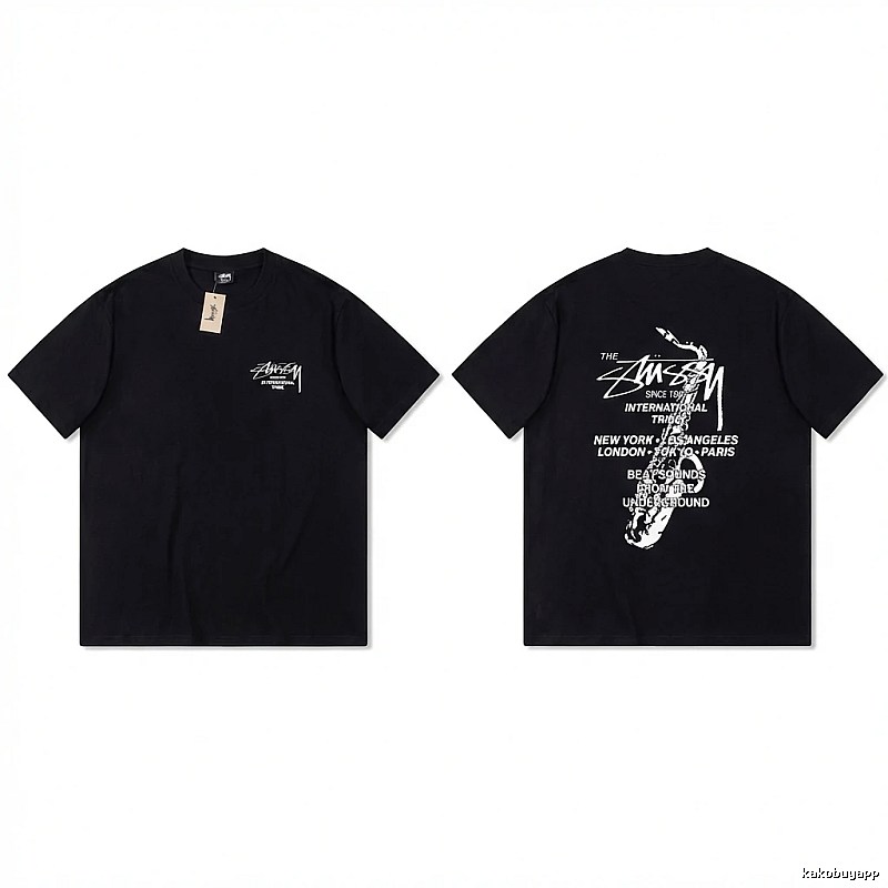 Stussy trendy and cool style black T-shirt