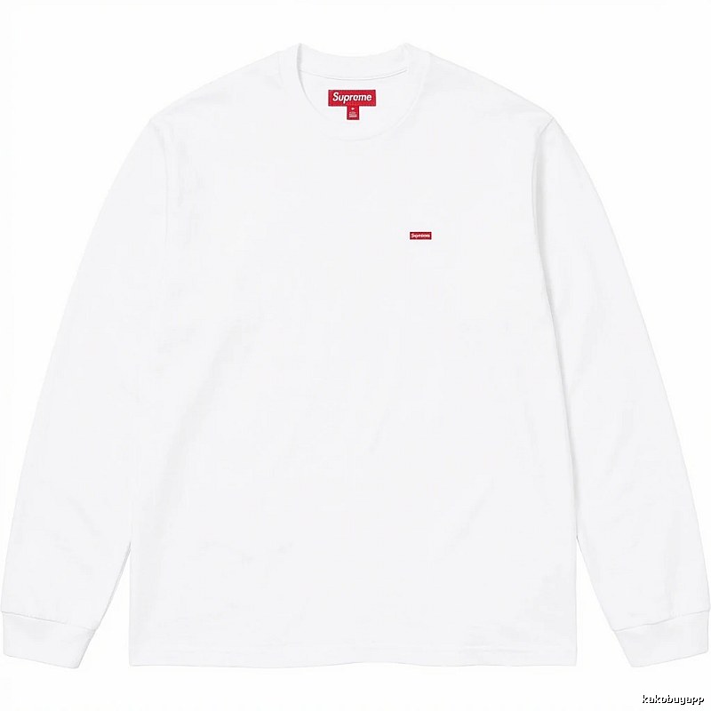 Supreme basic simple white long-sleeve