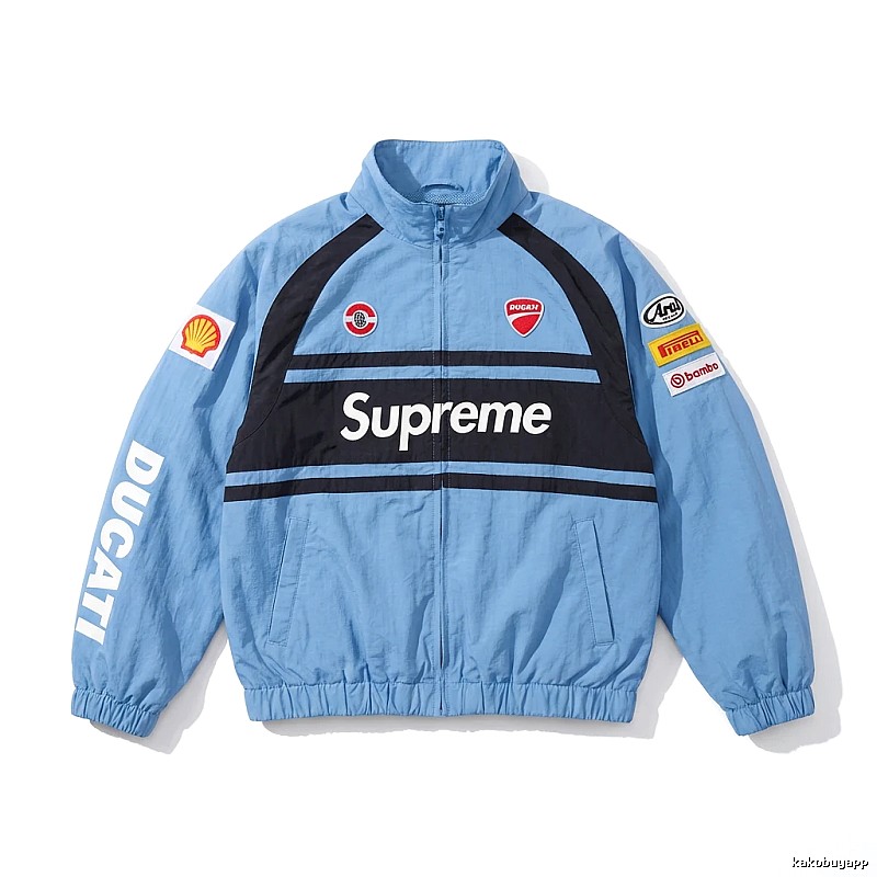 Supreme Co-branded Style Blue Jacket