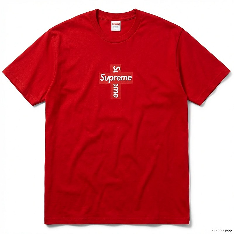 Supreme Cross Simple Style Red Clothes
