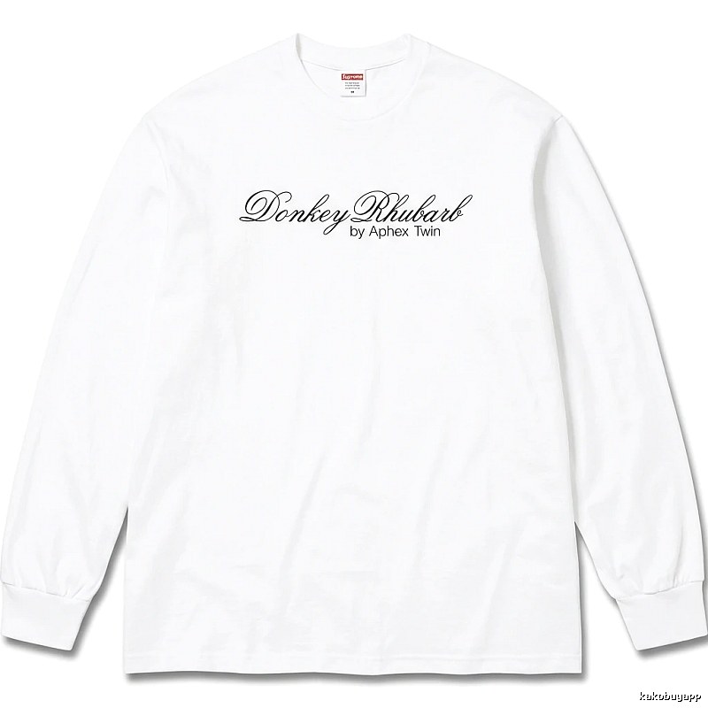 Supreme letter style white long-sleeve