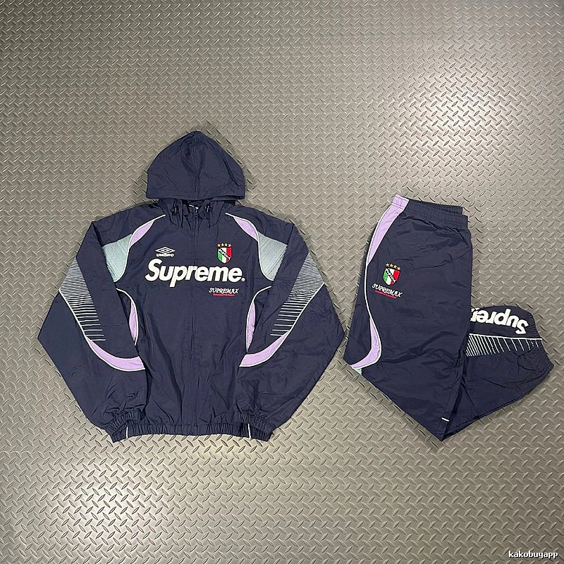 Supreme Navy Purple Tracksuit Set